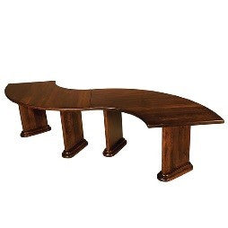 serpentine conference wood table