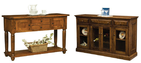 Amish Sideboard and Amish Furniture Hutch