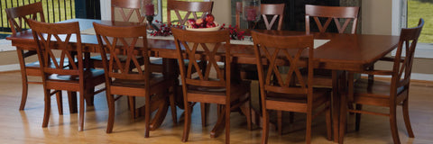 Amish Tables Double Pedestal Extension Tables