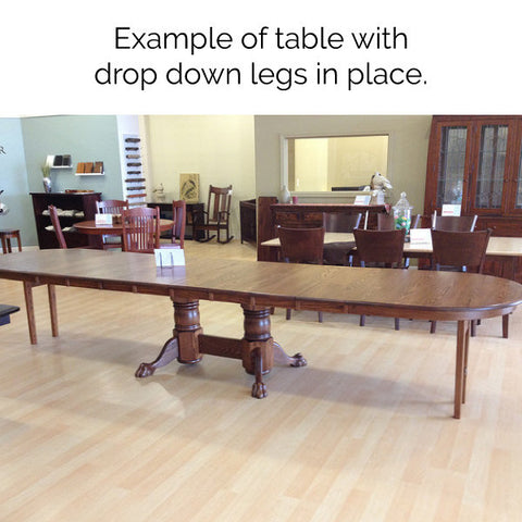 traditional double pedestal extension table