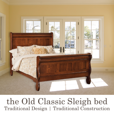 traditional wood sleigh beds