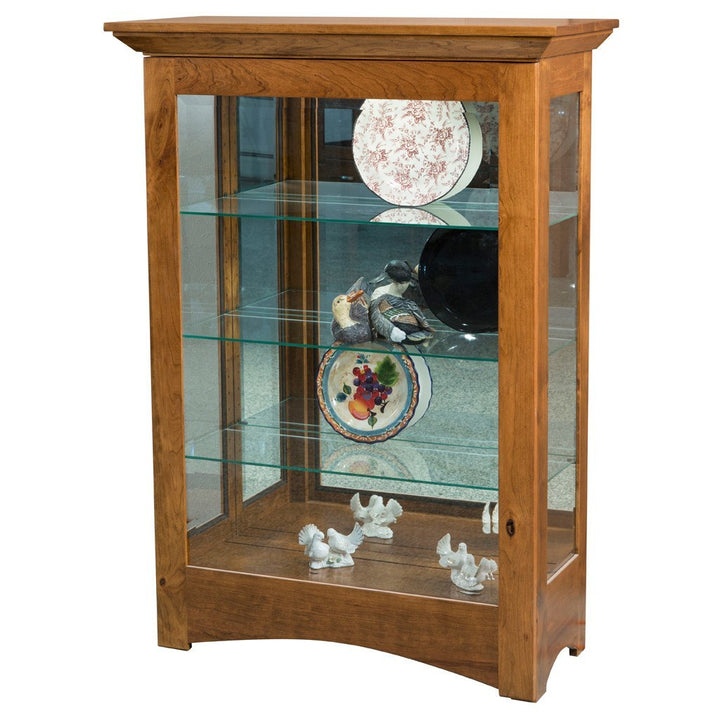 Leda Curio Cabinet Amish Cabinets And Bookcases Amish Tables