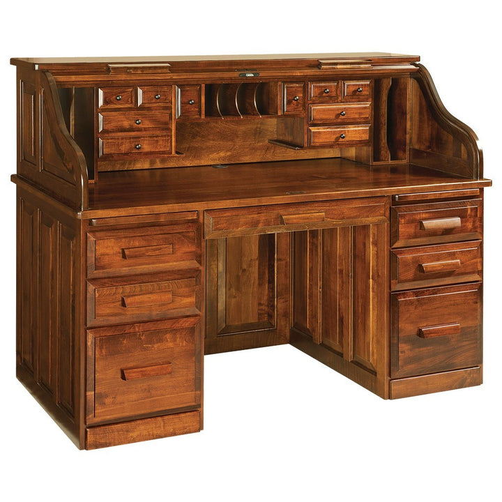 Roll Top Desk Amish Solid Wood Desks Amish Tables