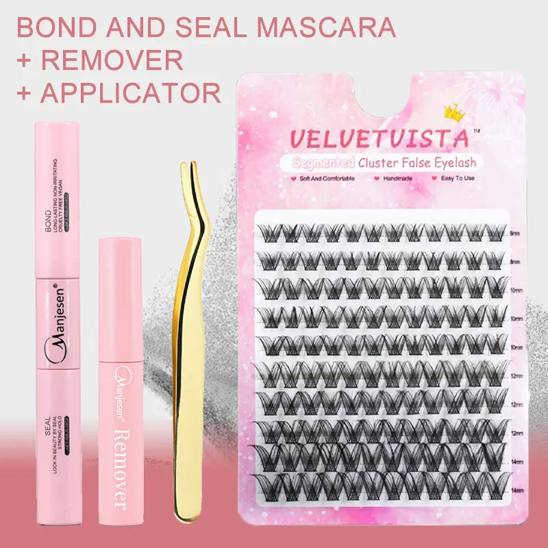 DIY Lash Extension Kit Bond and Seal Plus Remover + Lash Clusters:  Complete Kit