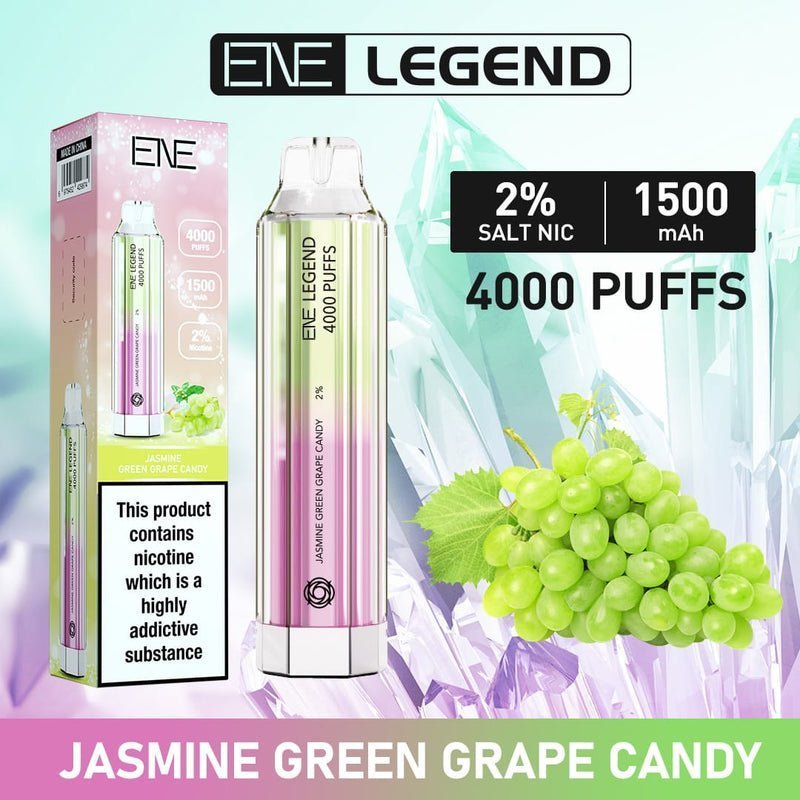 ENE Crystal Legend 4000 Disposable Vape Puff Bar Box of 10 - Loco Vape UK