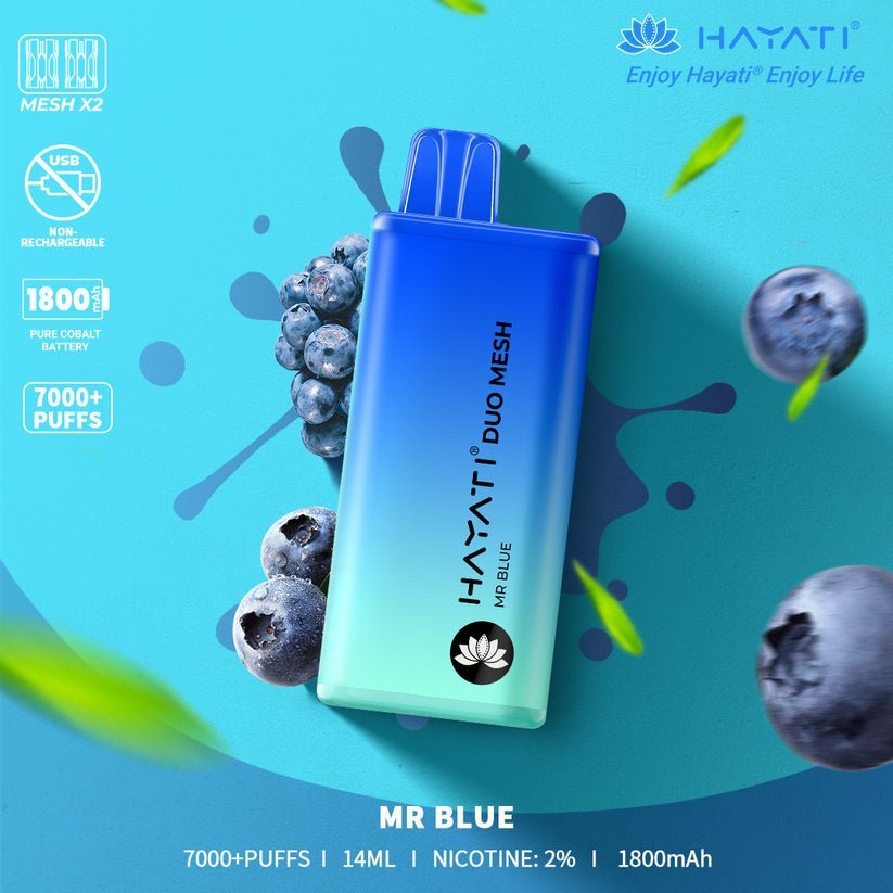 Hayati Duo Mesh 7000 Puffs Disposable Vape Bar Pod Kit - Loco Vape UK