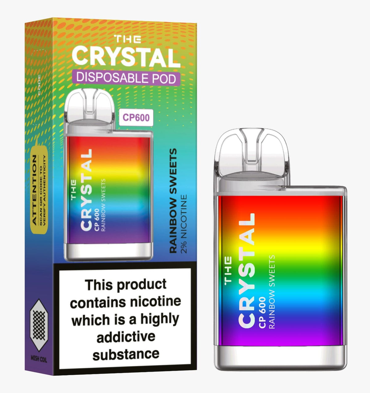 The Crystal CP600 Disposable Vape Puff Bar Mini Pod - Loco Vape UK