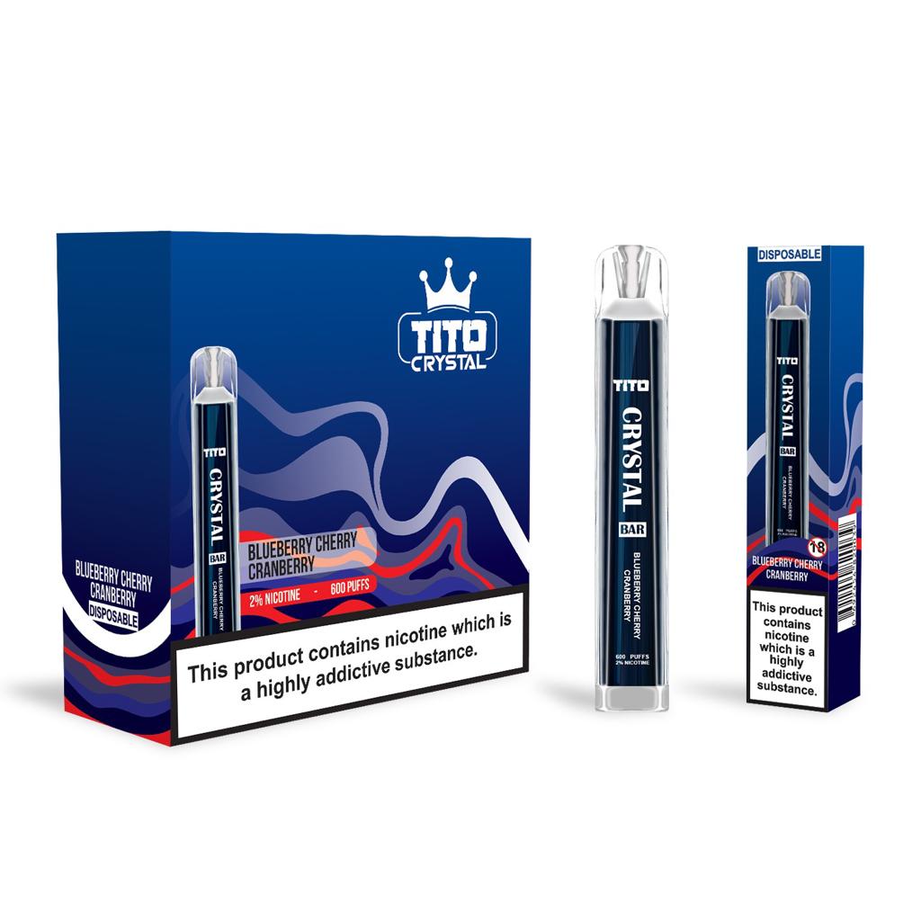 Tito Crystal 600 Disposable Vape Pod Box of 10 - Loco Vape UK