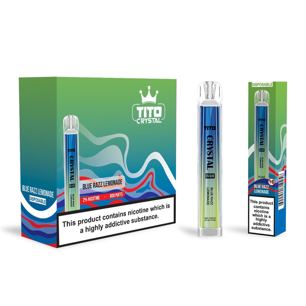 Tito Crystal 600 Disposable Vape Pod Box of 10 - Loco Vape UK