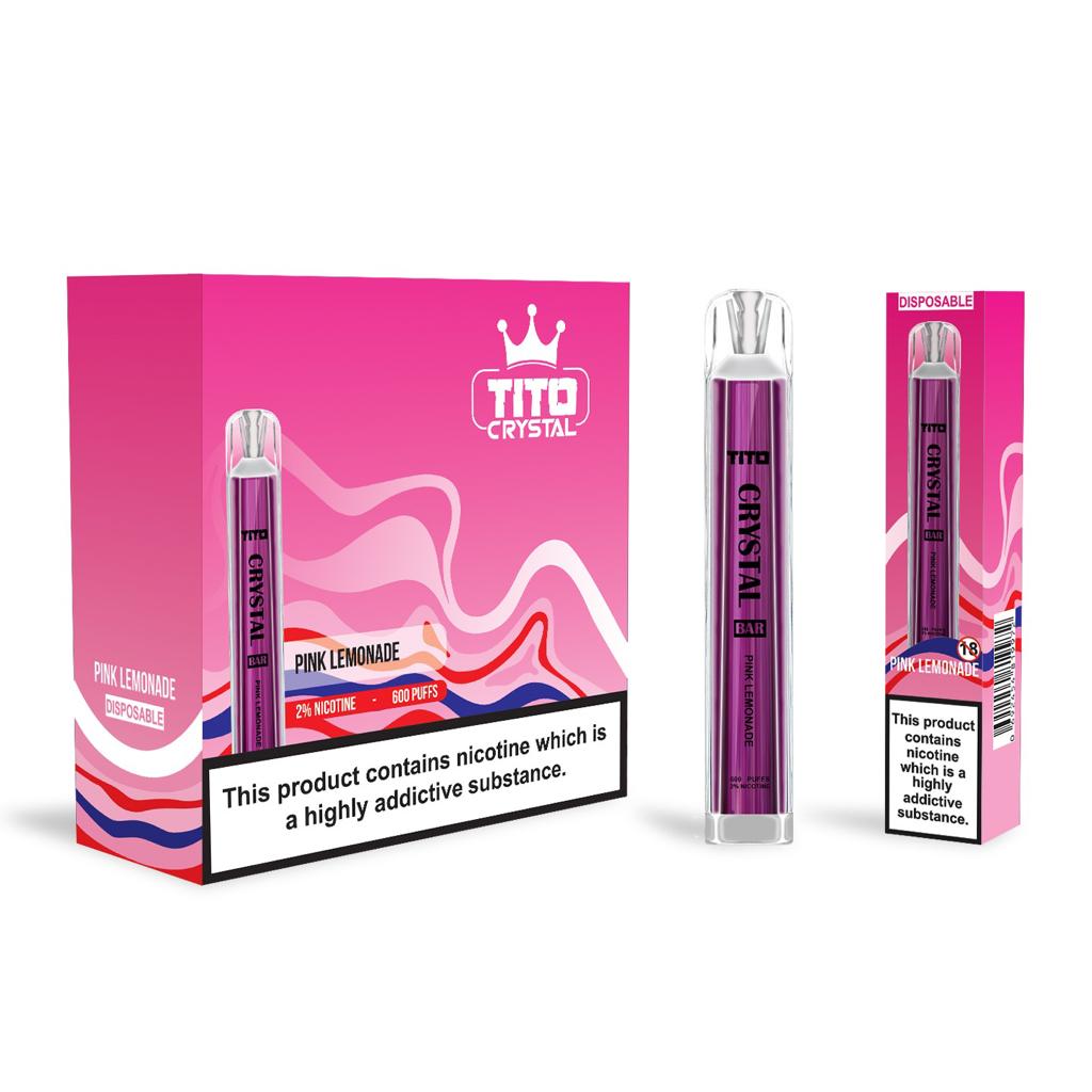 Tito Crystal 600 Disposable Vape Pod Box of 10 - Loco Vape UK