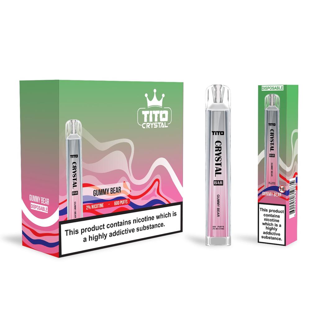 Tito Crystal 600 Disposable Vape Pod Box of 10 - Loco Vape UK