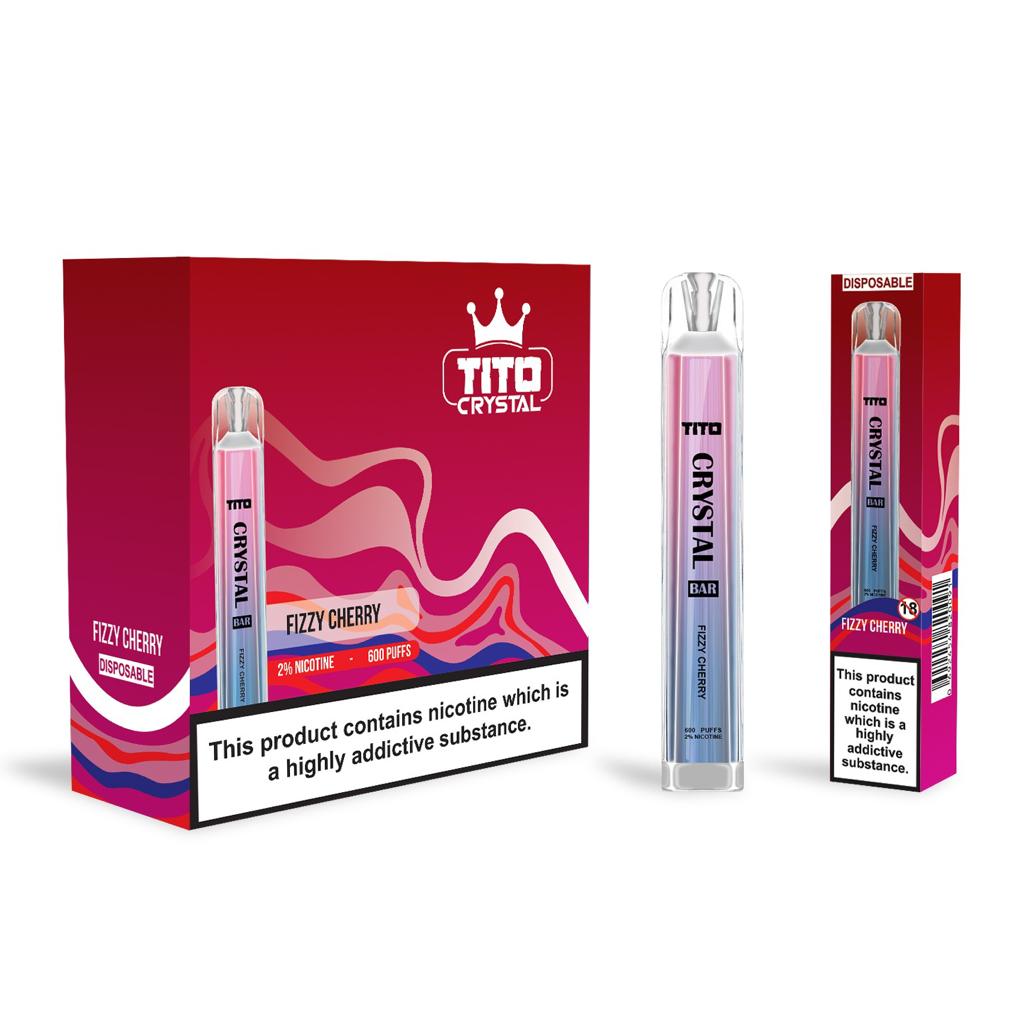 Tito Crystal 600 Disposable Vape Pod Box of 10 - Loco Vape UK