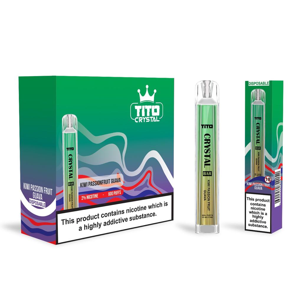 Tito Crystal 600 Disposable Vape Pod Box of 10 - Loco Vape UK