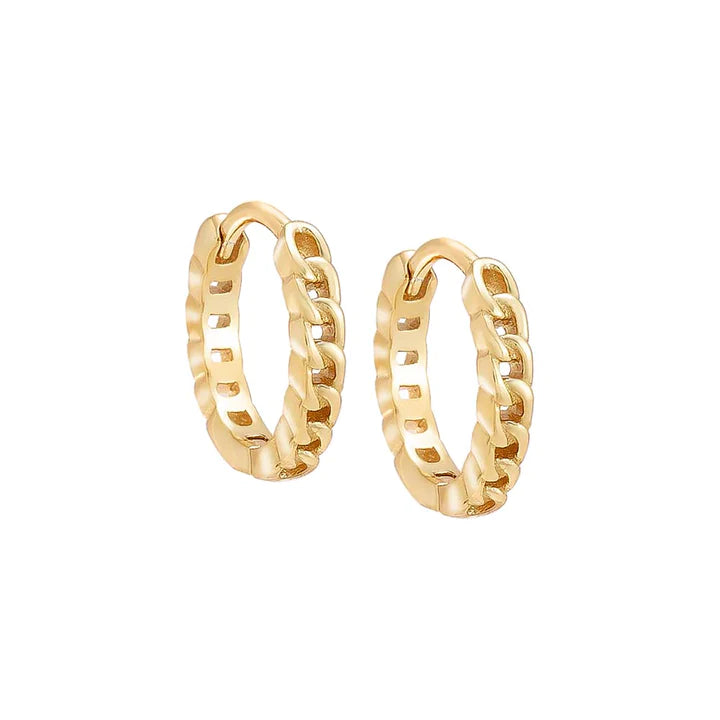 14k Cuban Link Earrings