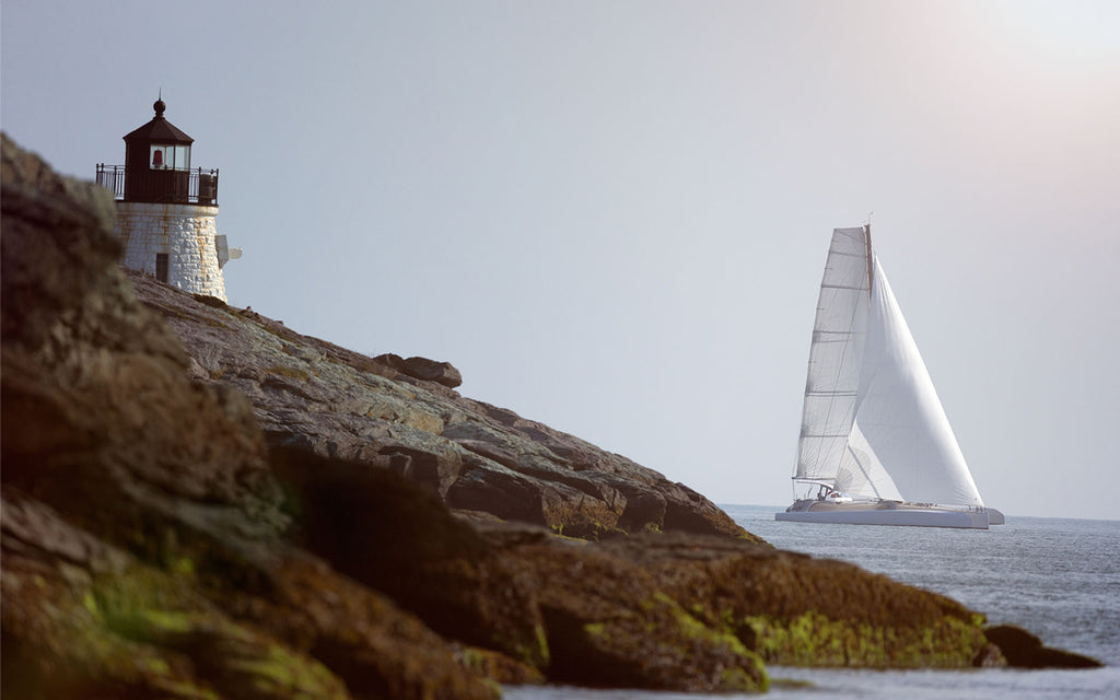 Photo by Clint Clemens Finn Sailing off Newport Lighthouse