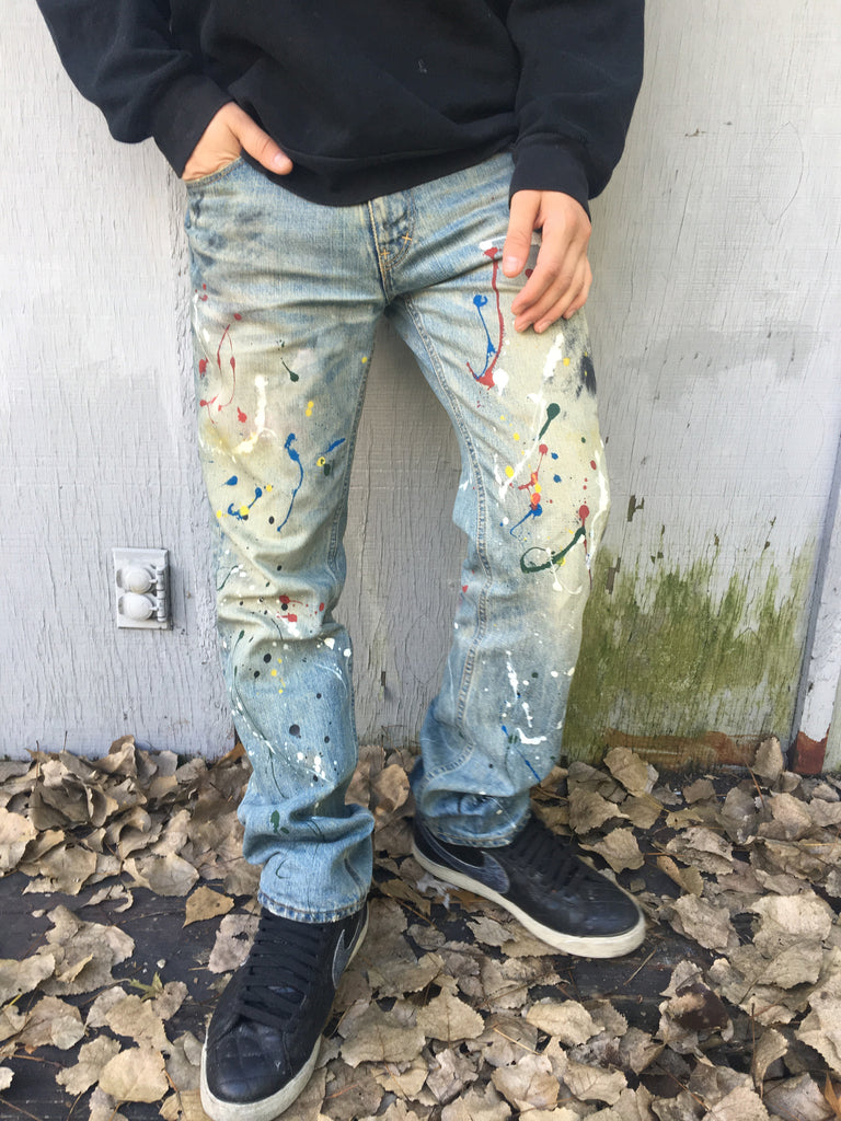 Number N Ine Paint Splatter Denim Size 30 S S 06 Coup De Grace