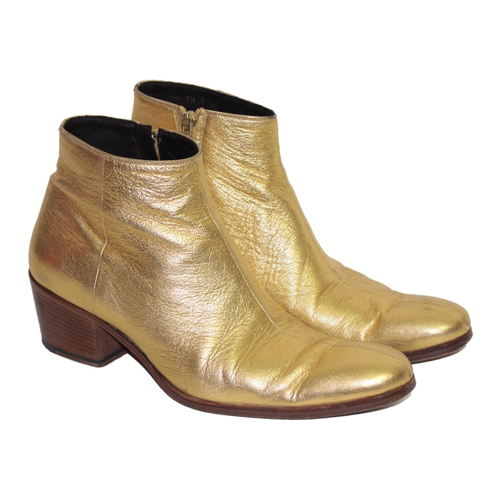 Dior Homme Gold boots by Hedi Slimane S 