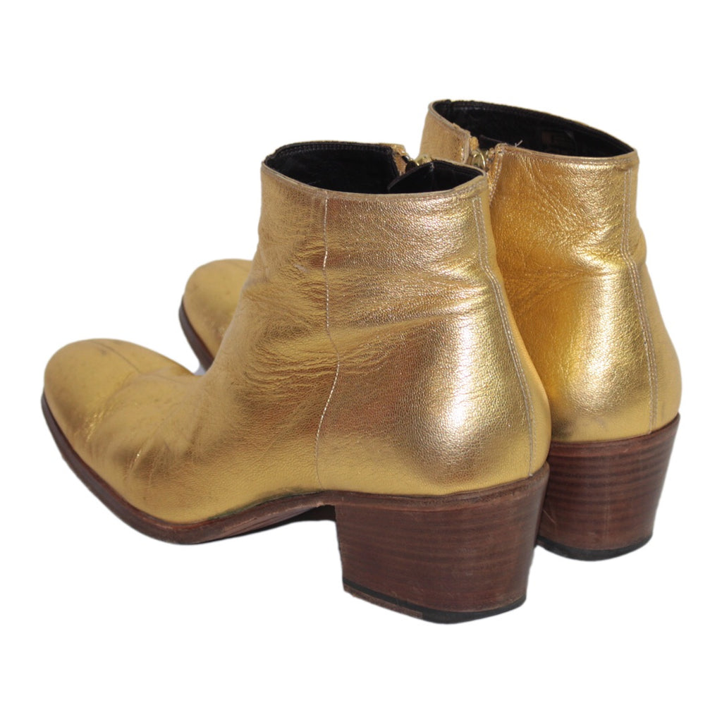 dior homme gold boots