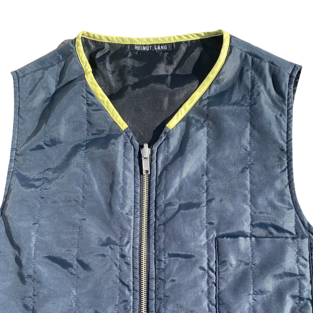 wimper eetbaar bed Helmut Lang Yellow Contrast Collar Liner Vest SS96 Sz 48 – Coup de Grace