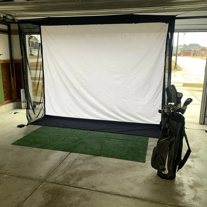 Retractable Screens, anyone use a retractable net instead?  Retractable  screen, Golf simulator screen, Golf impact screen