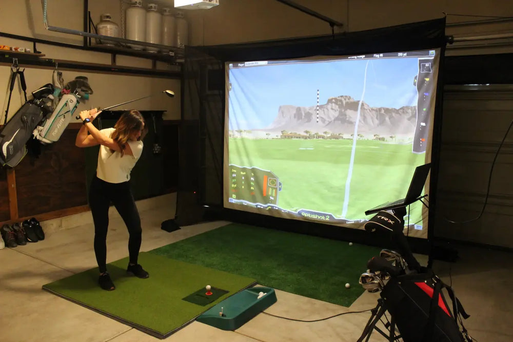 Retractable Screens, anyone use a retractable net instead?  Retractable  screen, Golf simulator screen, Golf impact screen