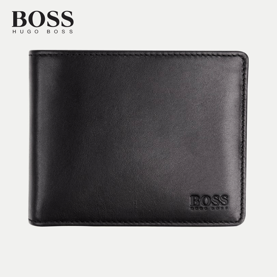 boss watch black leather