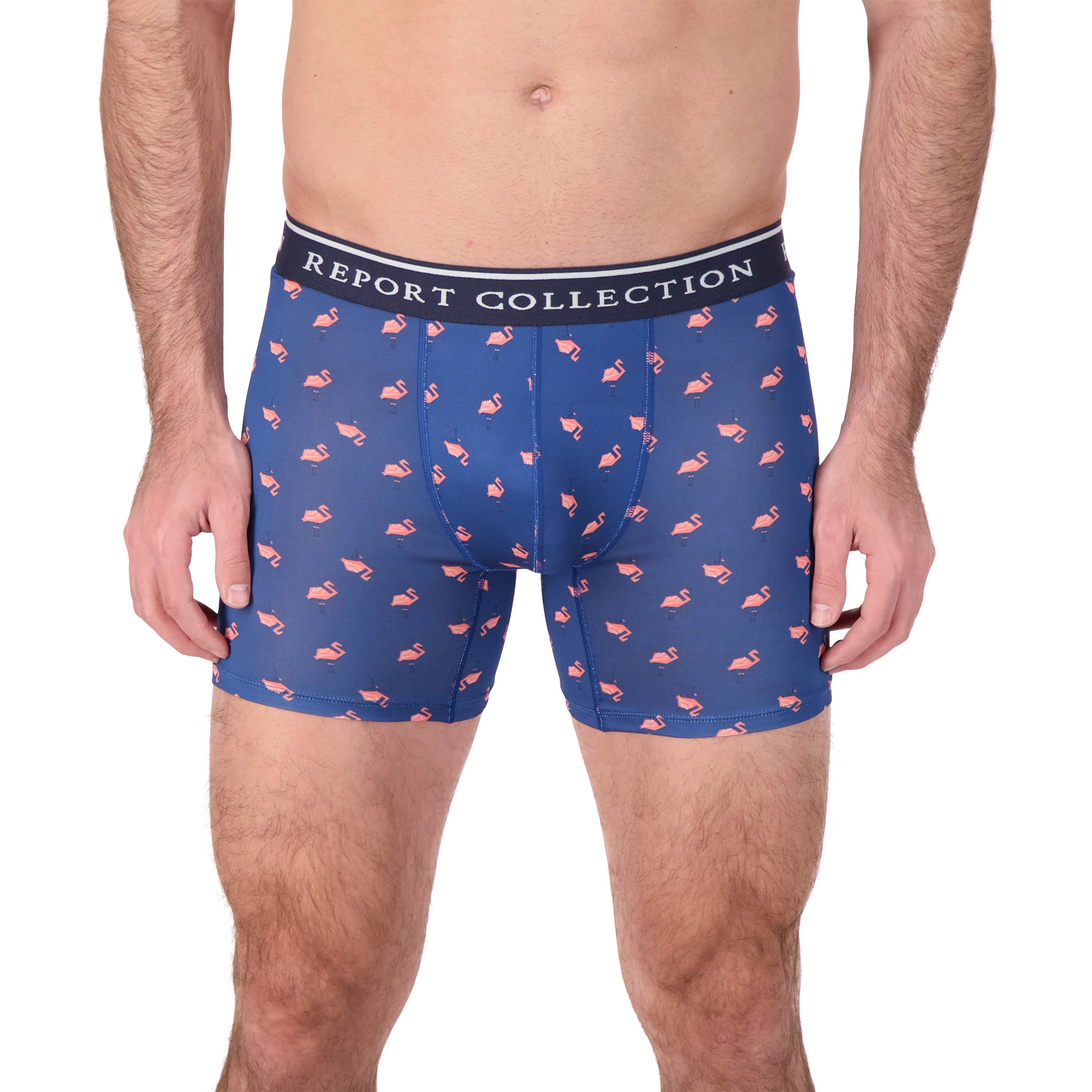 Two Pack Boxer Underwear in Flamingo Print & Indigo – Report