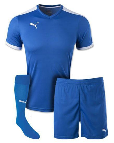 Puma T7 Royal Blue/White Soccer Kit 