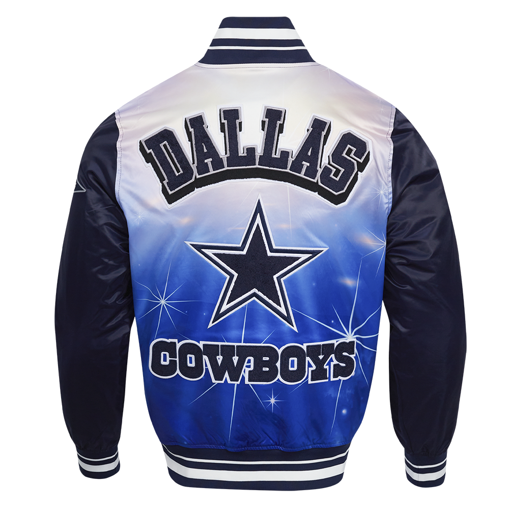 NFL DALLAS COWBOYS SUBLIMATED MEN'S SATIN JACKET-MIDNIGHT SKY (MIDNIGHT NAVY) - Pro Standard product image