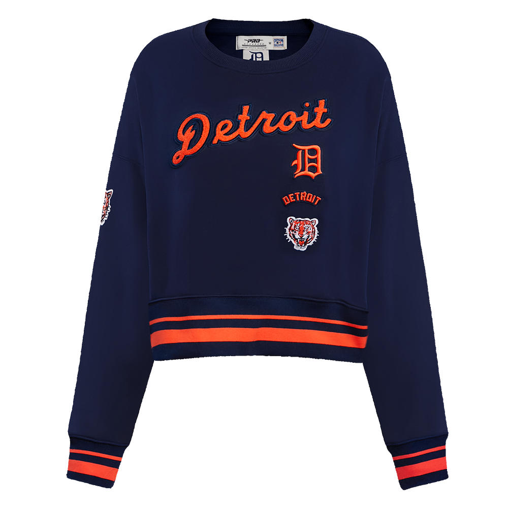 DETROIT TIGERS RETRO CLASSIC RIB SATIN JACKET (MIDNIGHT NAVY/ORANGE/MI –  Pro Standard