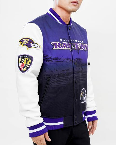 Varsity Starter Baltimore Ravens Purple Satin Jacket - Jackets Masters