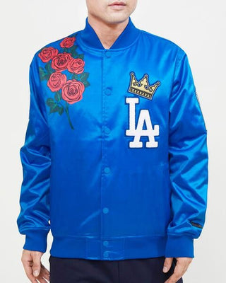 MLB LOS ANGELES DODGERS AOP MEN'S SATIN JACKET (BLUE) – Pro Standard