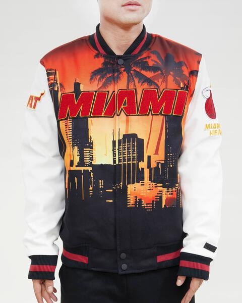 Ovo x NBA Heat Varsity Jacket Red