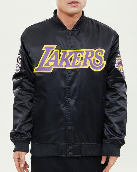 Shop Pro Standard Los Angeles Lakers Big Logo Satin Jacket BLL652883-BLACK  black