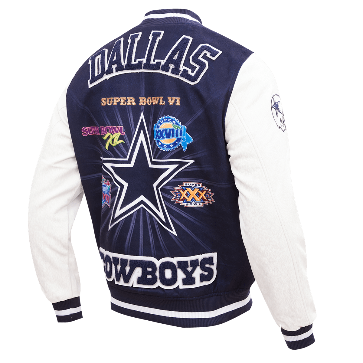 DALLAS COWBOYS RETRO CLASSIC RIB WOOL VARSITY JACKET – Sports World 165