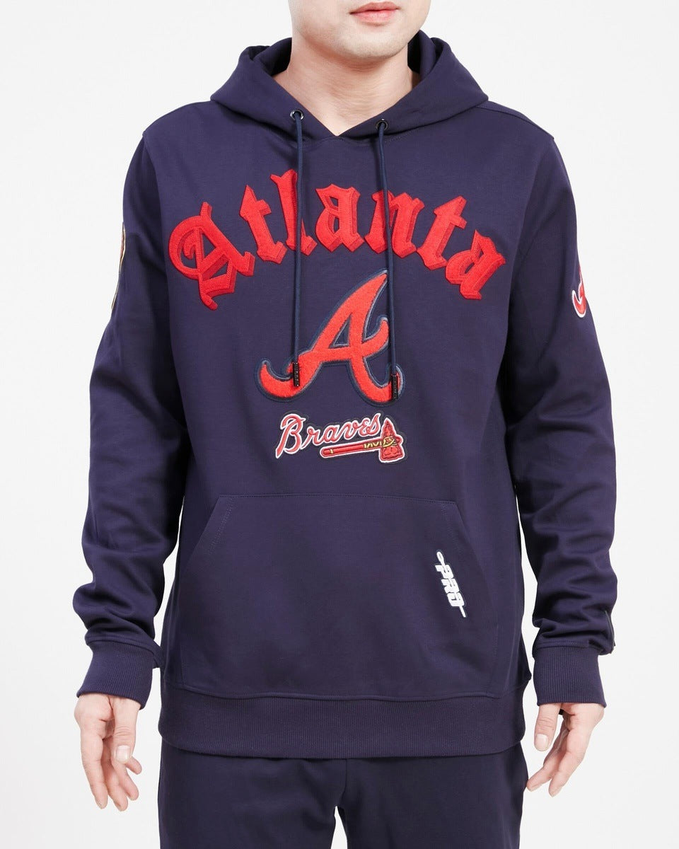 ATLANTA BRAVES CLASSIC CHENILLE DK PO HOODIE (WHITE) – Pro Standard