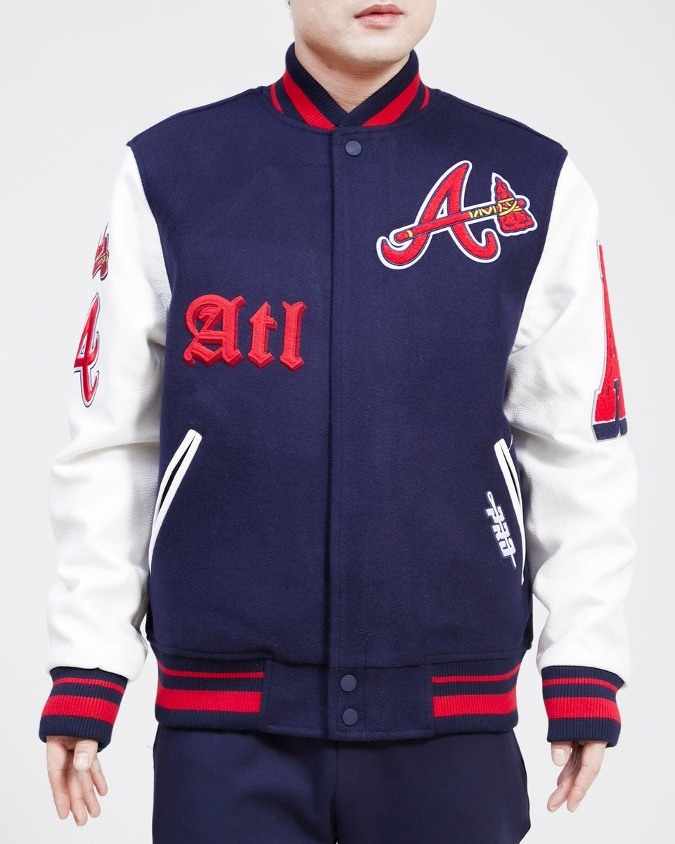 Officially Licensed MLB Braves Ladies' Jacket w/ Fleece & Nylon Sides