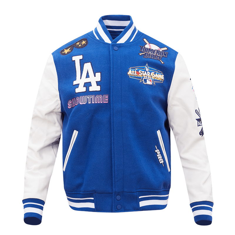 Pro Standard Los Angeles Dodgers Mash Up Logo Black Varsity Jacket LLD633329-BLK - 3XL