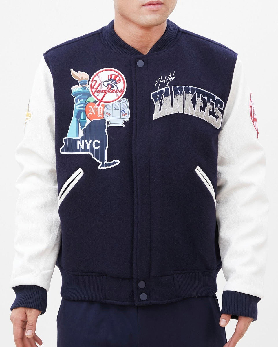 ATLANTA BRAVES CLASSIC WOOL VARSITY JACKET (MIDNIGHT NAVY) – Pro Standard