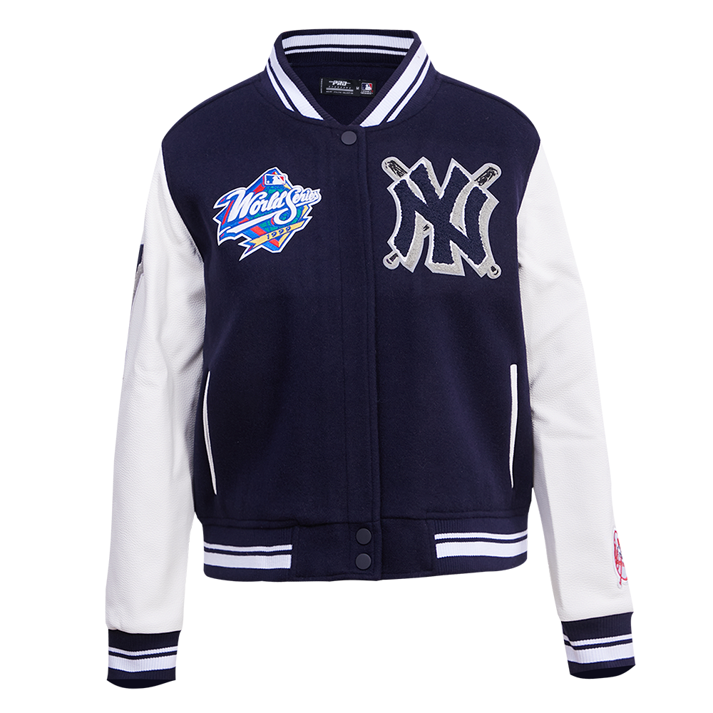 DETROIT TIGERS RETRO CLASSIC RIB SATIN JACKET (MIDNIGHT NAVY