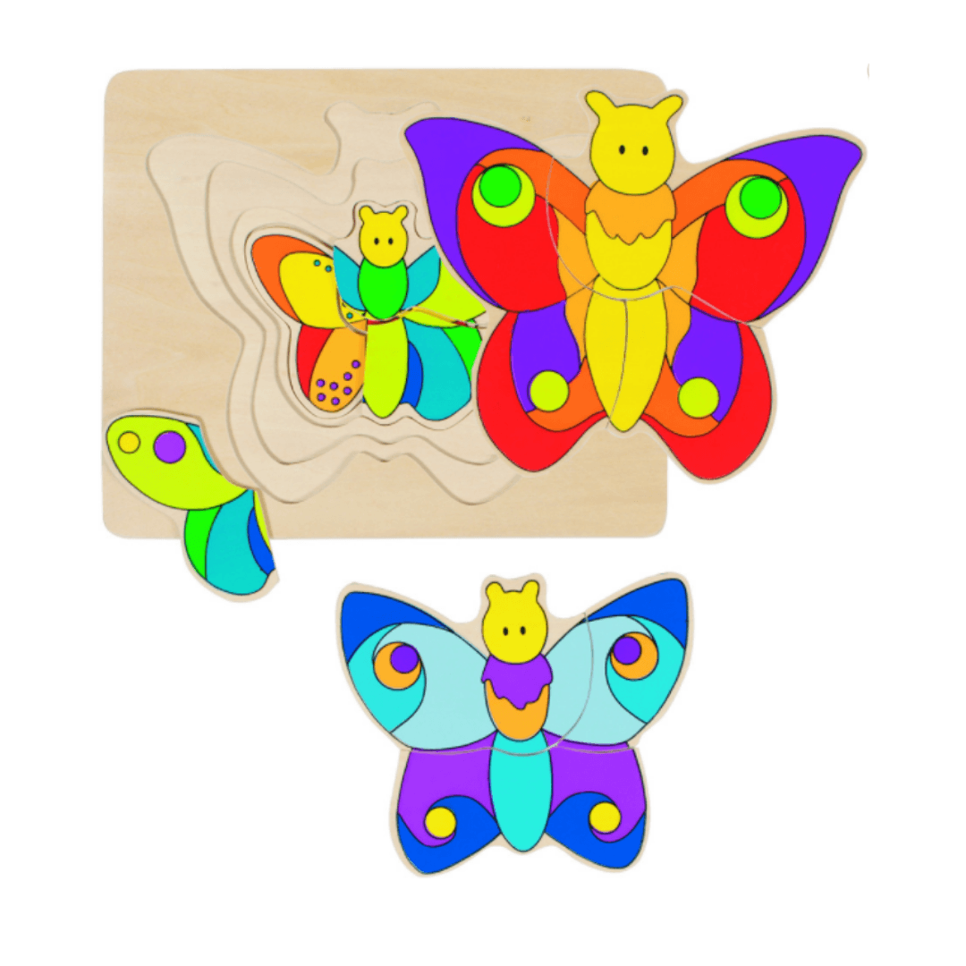 Download Layered Colourful Butterfly Puzzle Cleverstuff