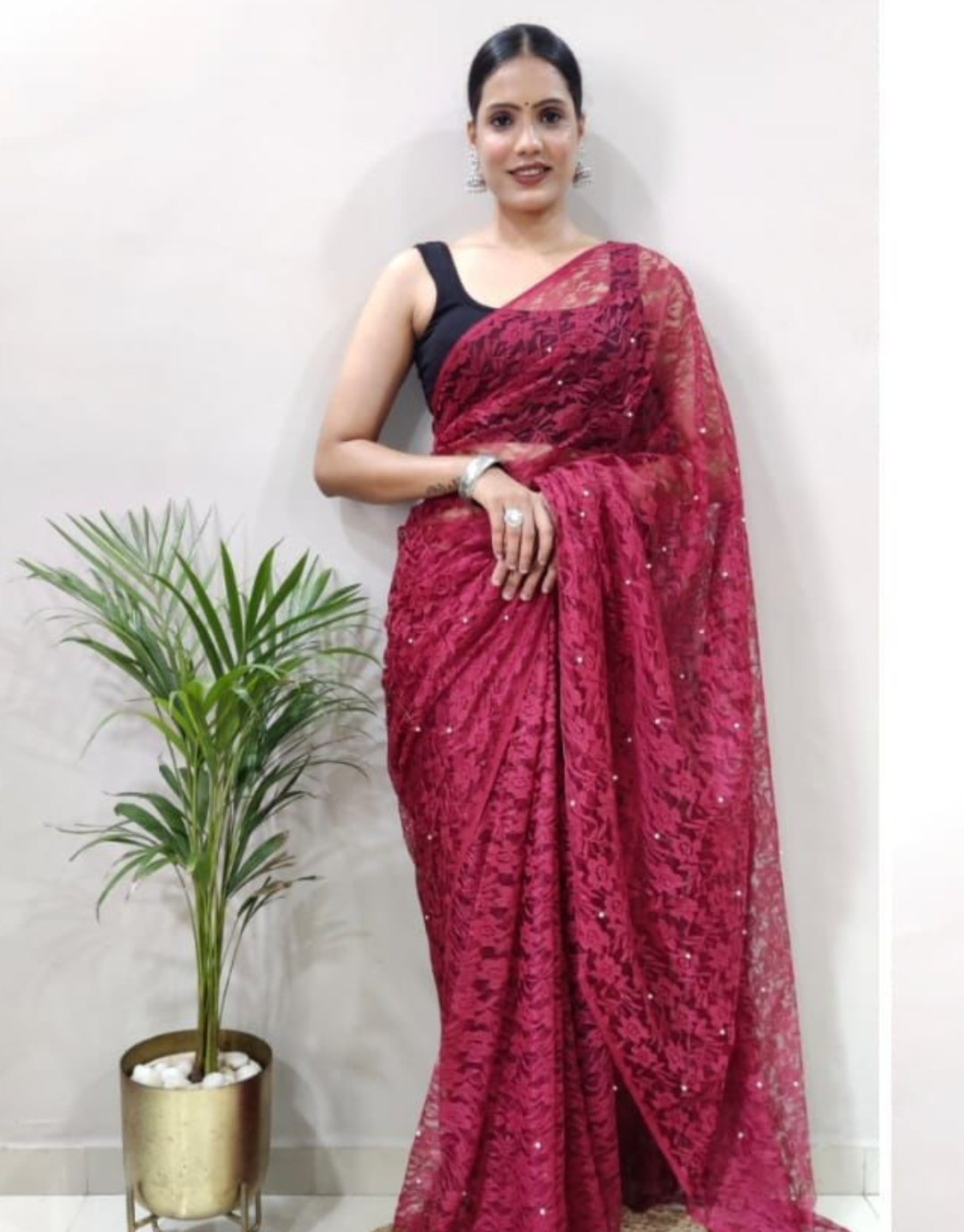 manthan creation anandi series 1001-1008 chiffon brasso saree