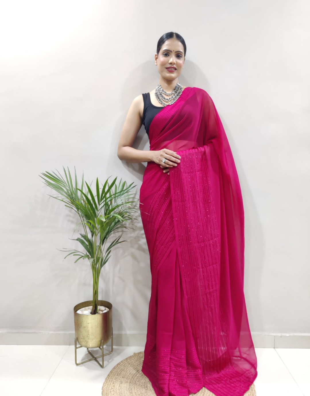 Buy a Alia Bhatt Red and Pink Half N Half Saree On Rutbaa