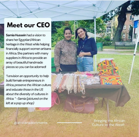 Image of CEO with a customer at a market