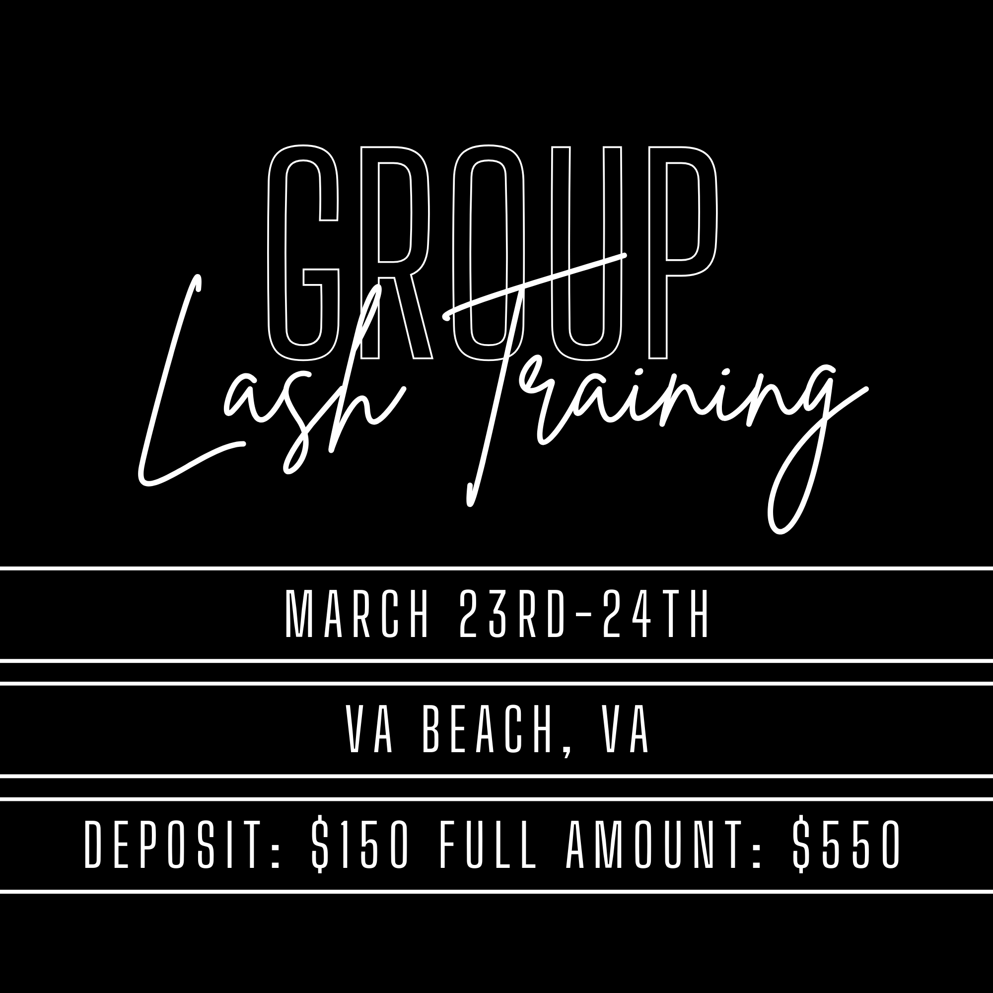 BIRTHDAY GROUP LASH CLASS $550 03/23/2024