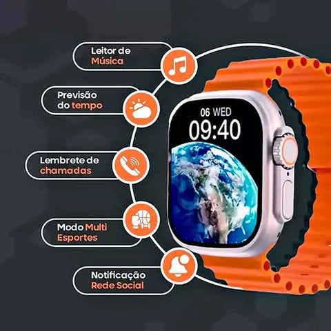 SMARTWATCH W68 ULTRA Série 8 - Como Baixar novas Watch faces e Colocar Foto  com o APP MACTIVEPRO 