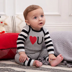 Valentine's Love You Cotton Romper - Ani+Mo