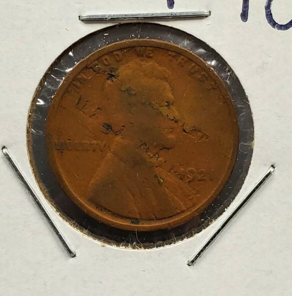 1945 P Lincoln Wheat Cent Penny Coin ANACS AU58 CLIPPED PLANCHET