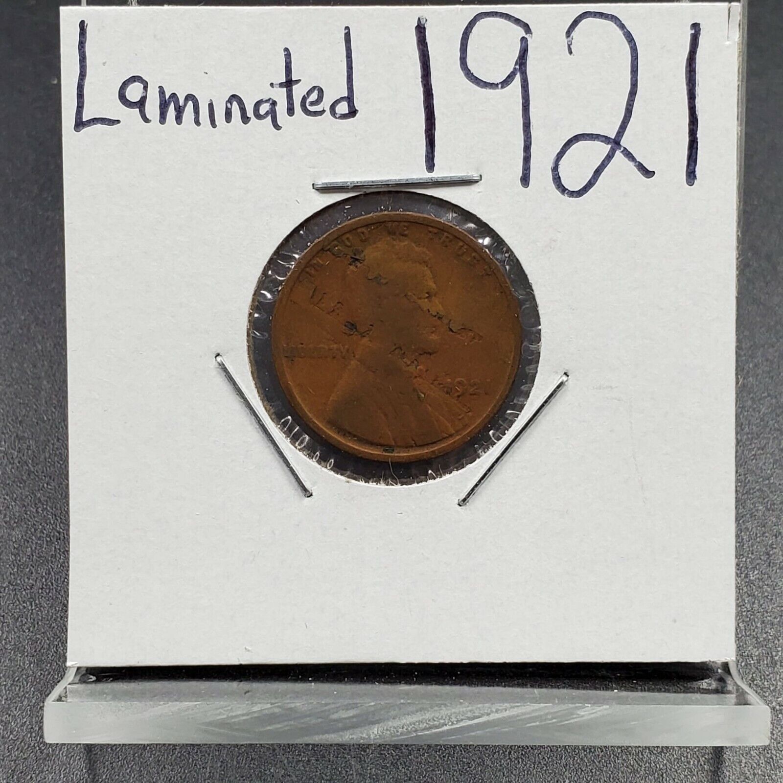 1945 P Lincoln Wheat Cent Penny Coin ANACS AU58 CLIPPED PLANCHET