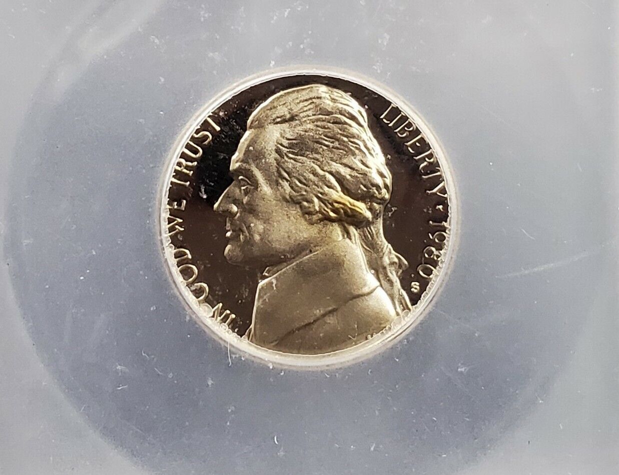 1989 S Proof Jefferson Nickel Coin ICG PR70 DCAM Deep Cameo